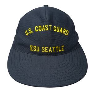 U.S. Coast Guard ESU Seattle Snapback Hat Blue One Size Embroidered